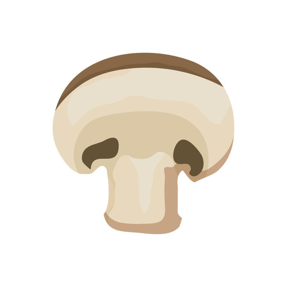 fresh mushroom vegetable isolated icon vector