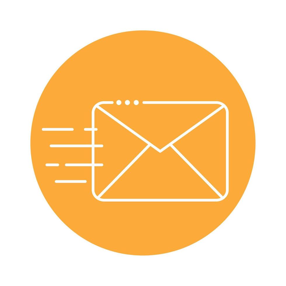 envelope communication block line style icon vector
