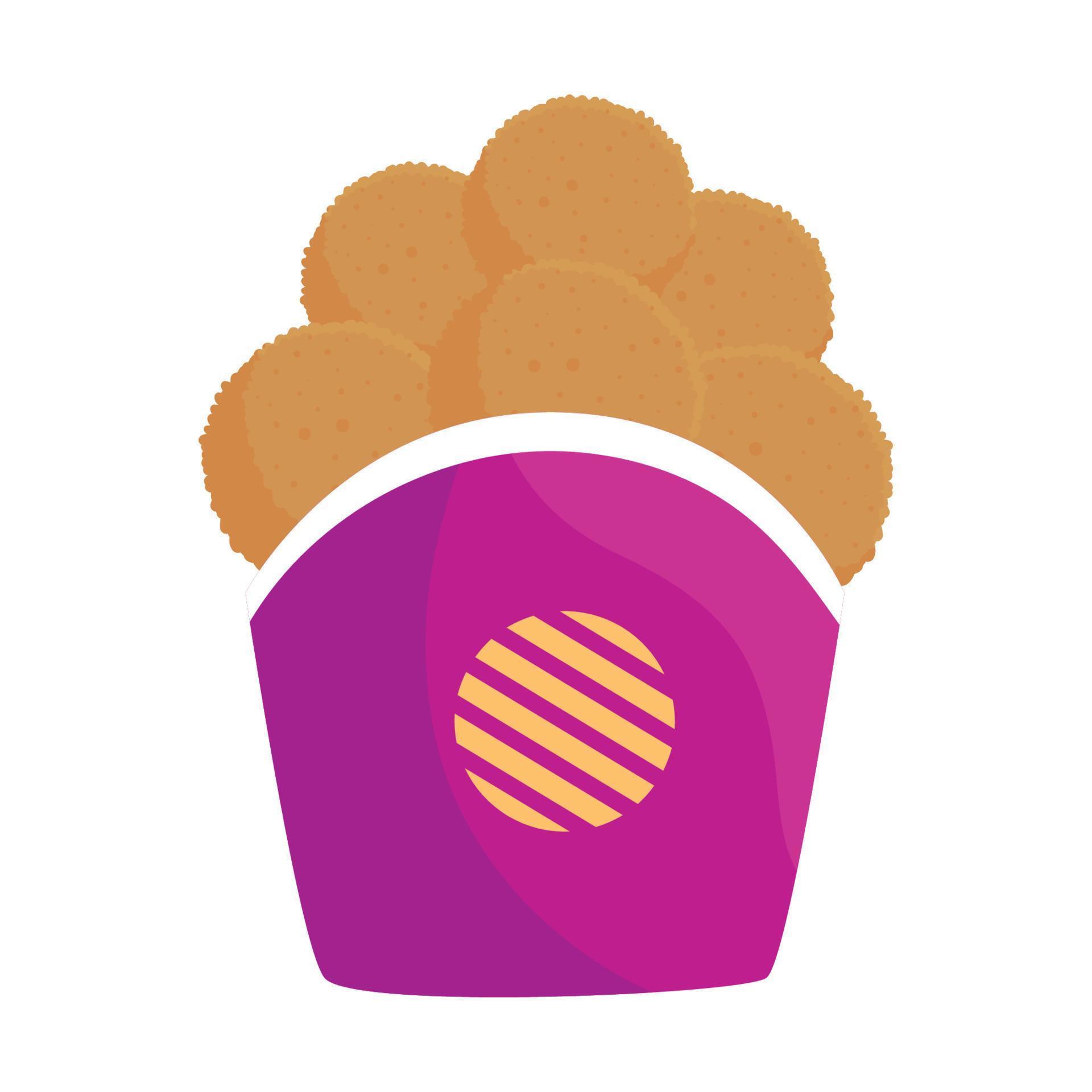 fast food fried chicken on white background 17451184 Vector Art at Vecteezy