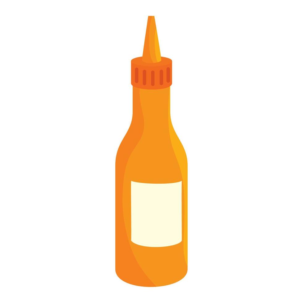 bottle of mustard sauce, on white background vector