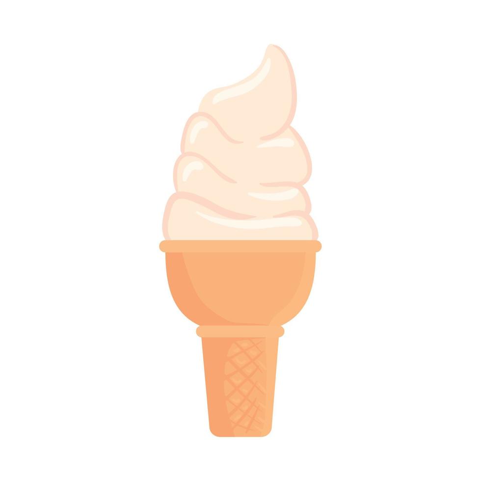 delicious ice cream on white background vector