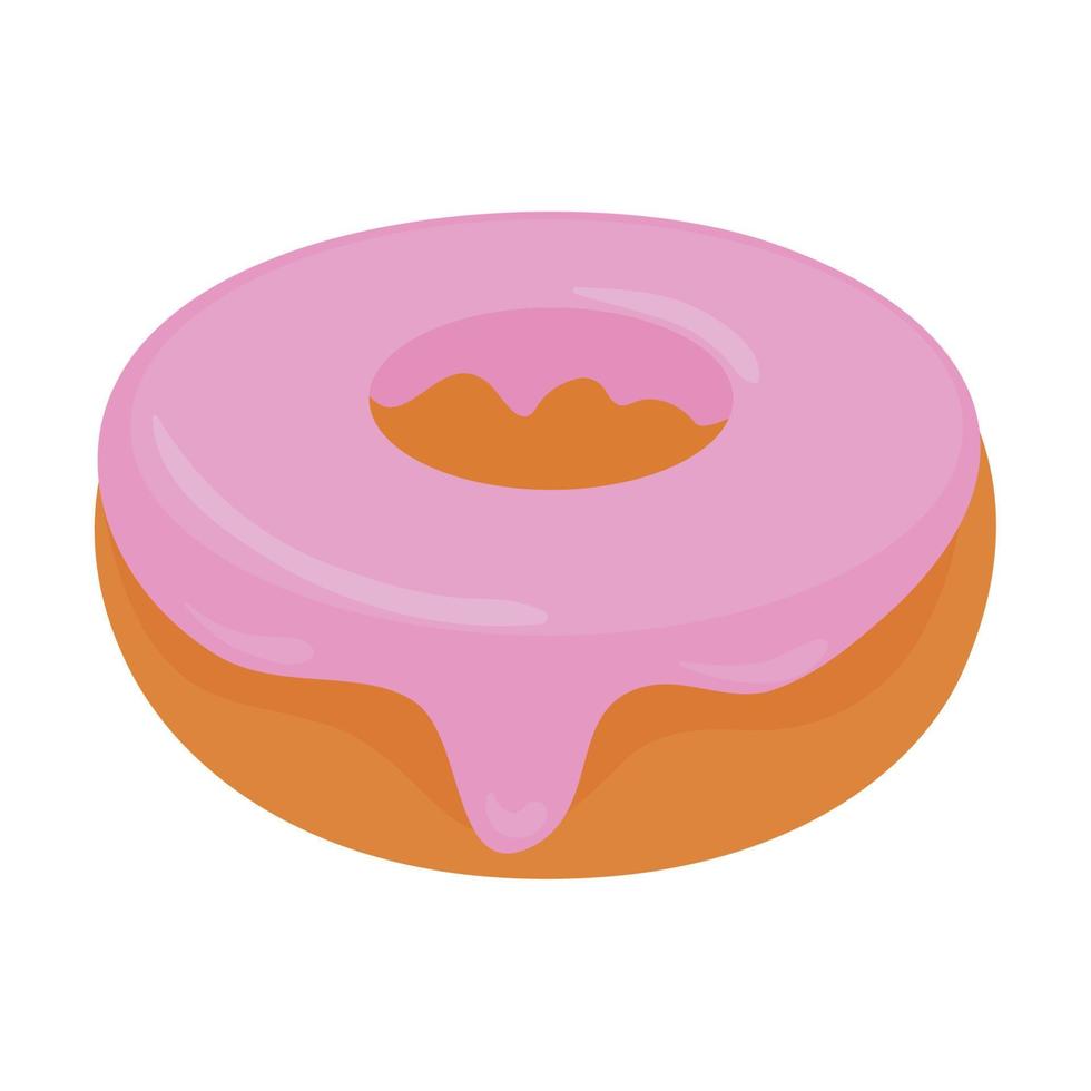 sweet donut on white background vector