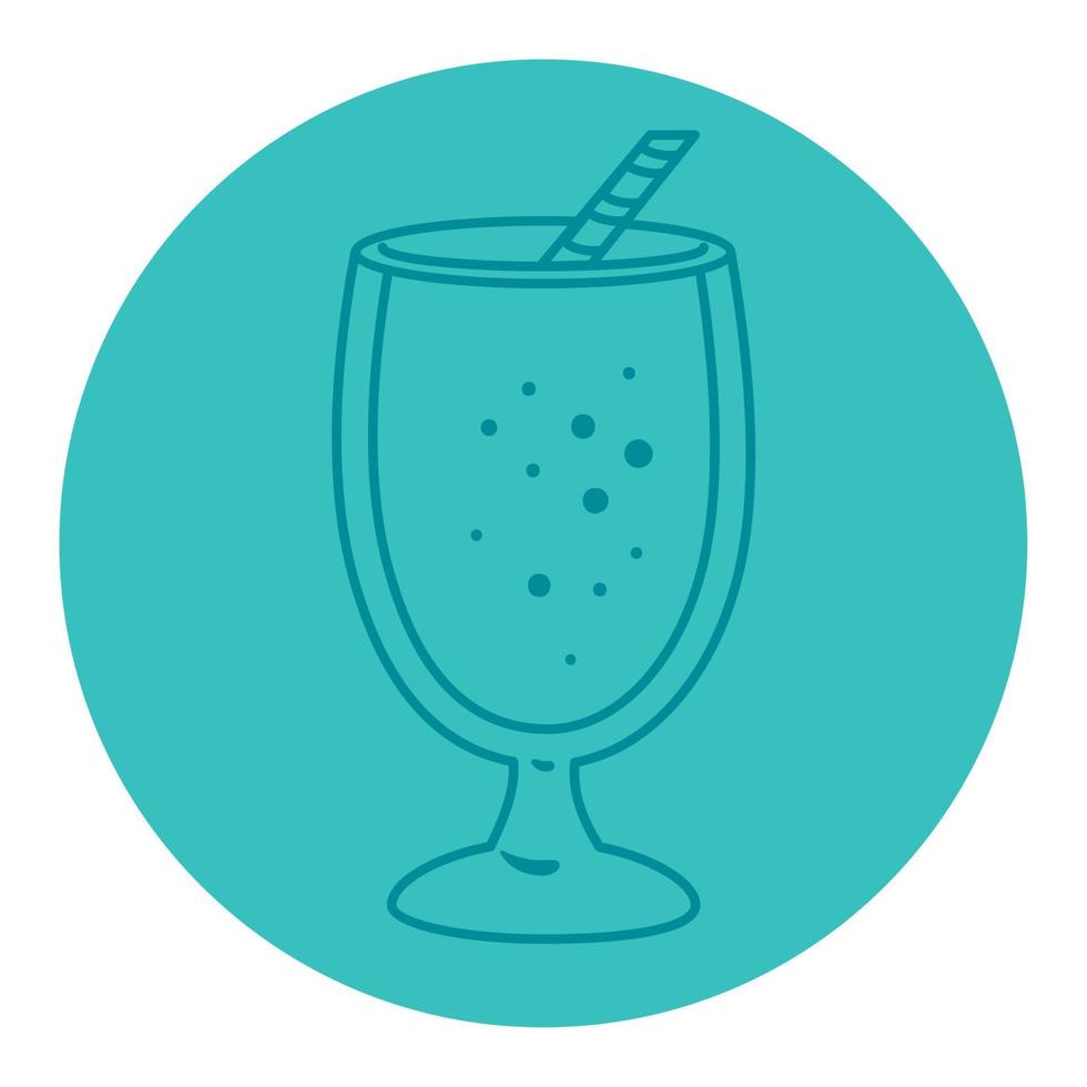 delicious cup of milkshake, line style icon vector