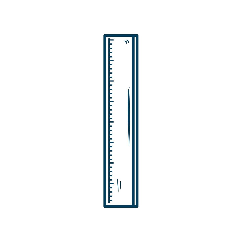 ruler school supply, line style icon vector