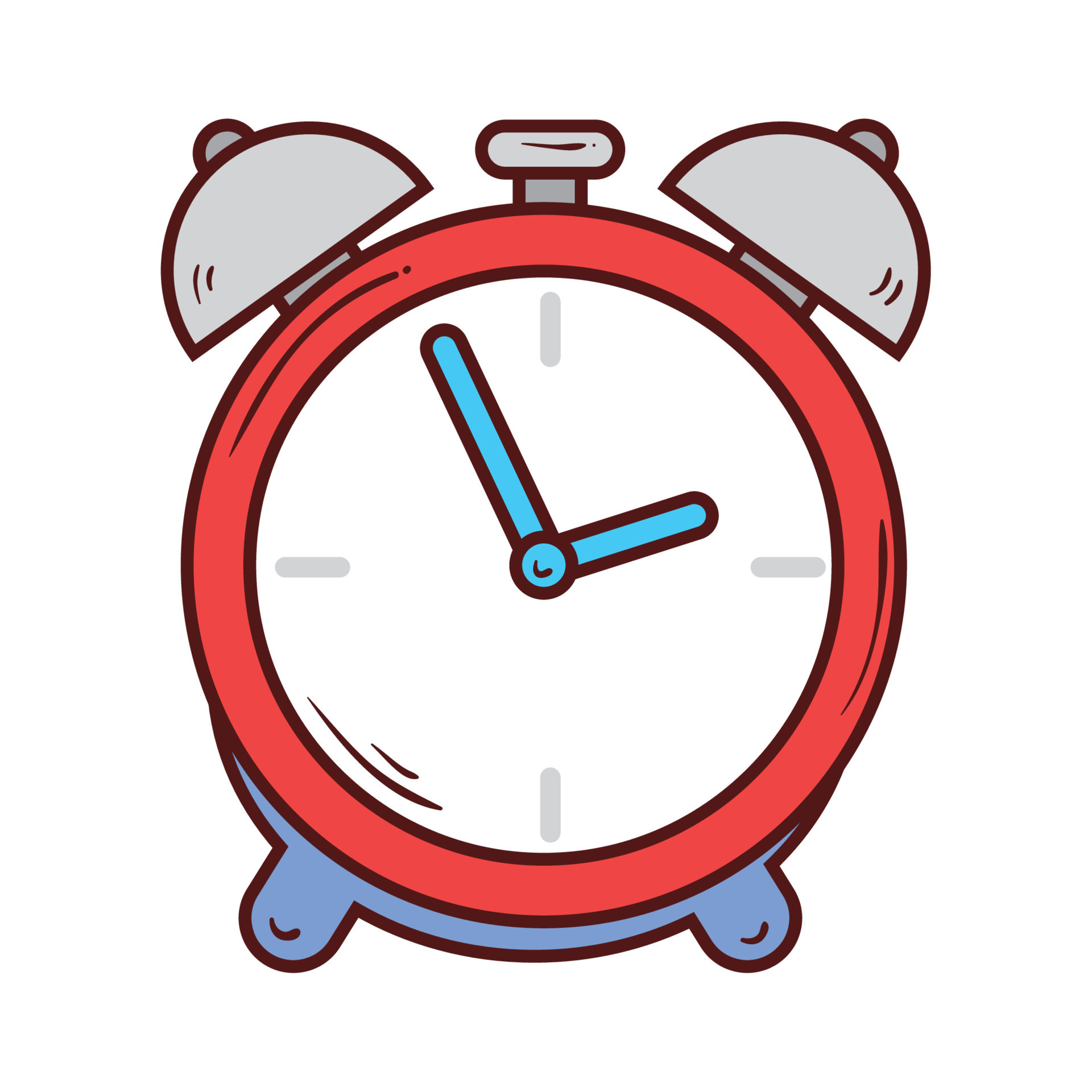 alarm clock, wake up time on white background 17451259 Vector Art at