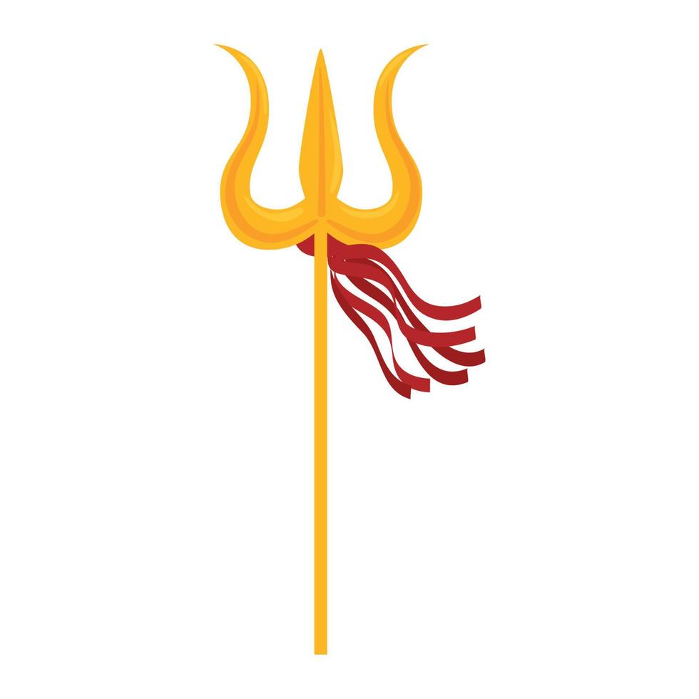 trident icon of celebration navratri vector