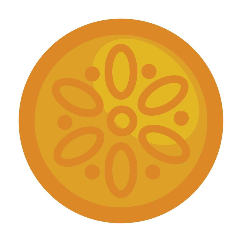 golden ethnic mandala decorative isolated icon vector