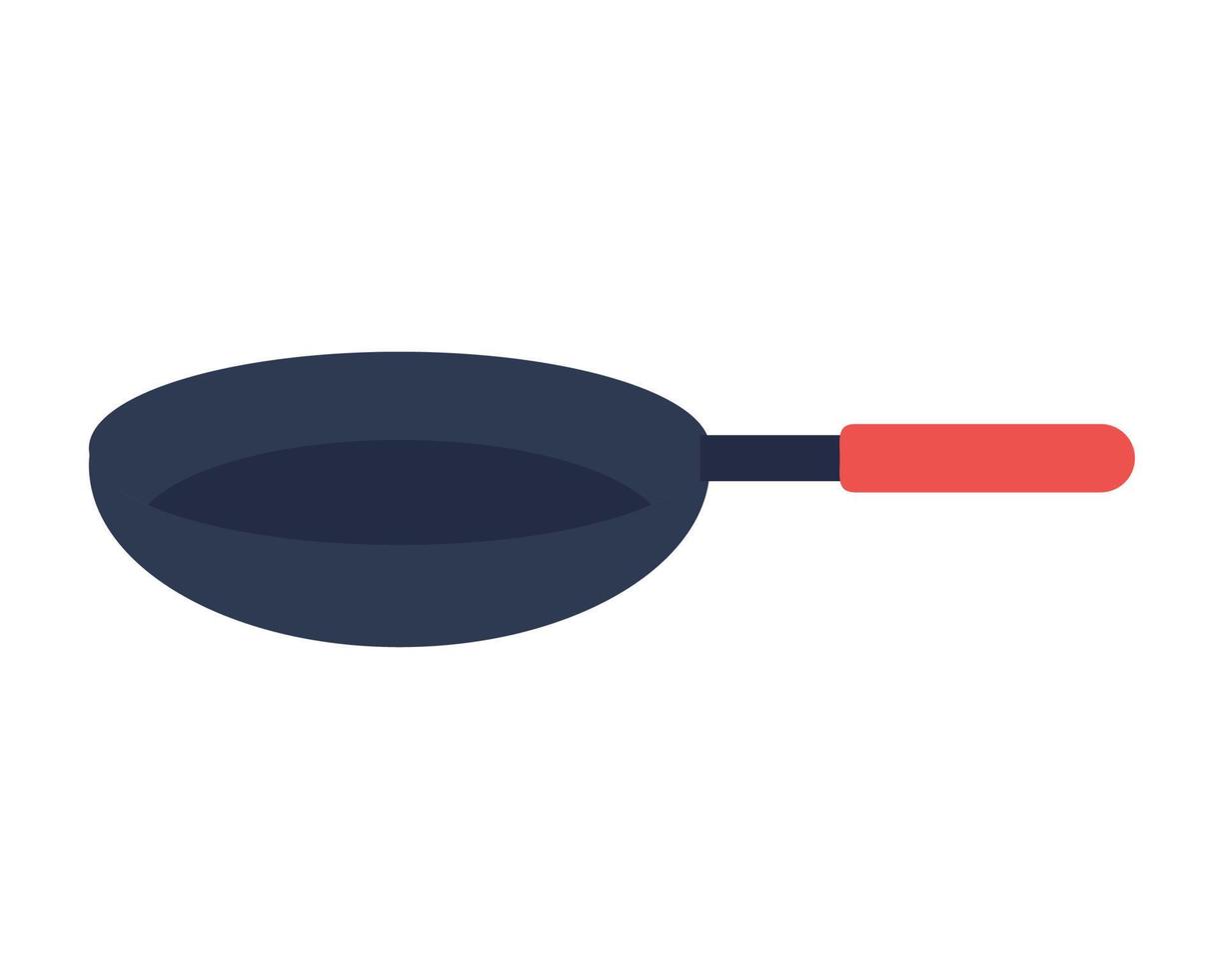 frying pan kitchen utensil, on white background vector