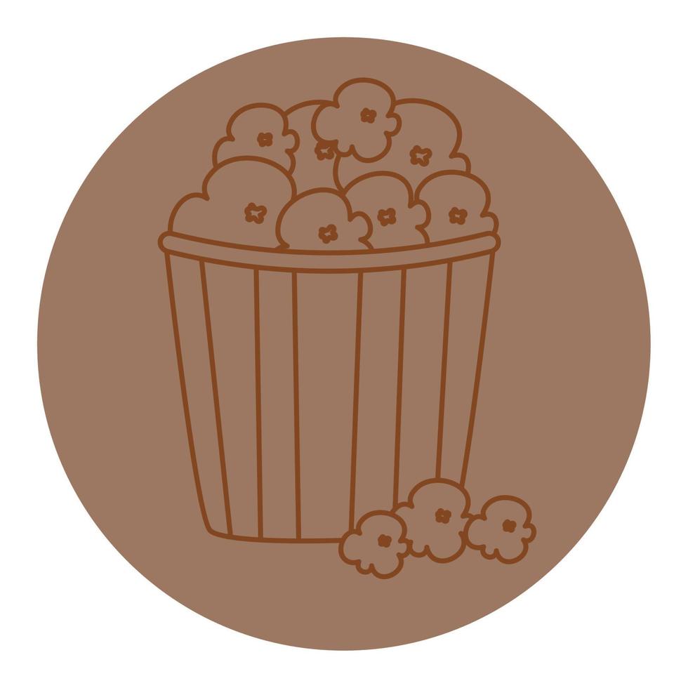 popcorn in package, line style icon vector