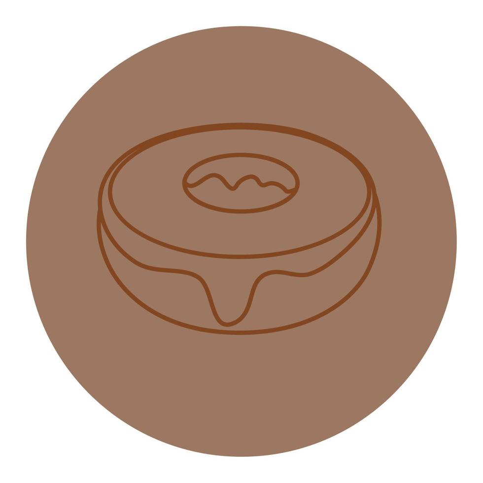 sweet donut, line style icon vector