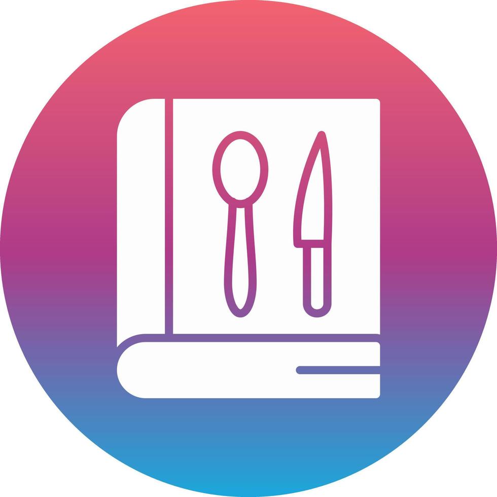 icono de vector de libro de recetas