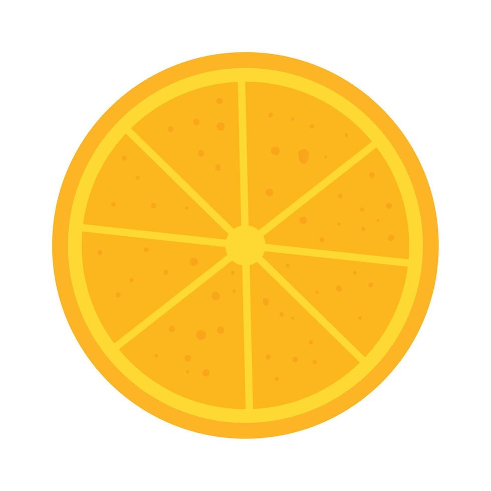 slice of orange fresh and healthy fruit, in white background vector