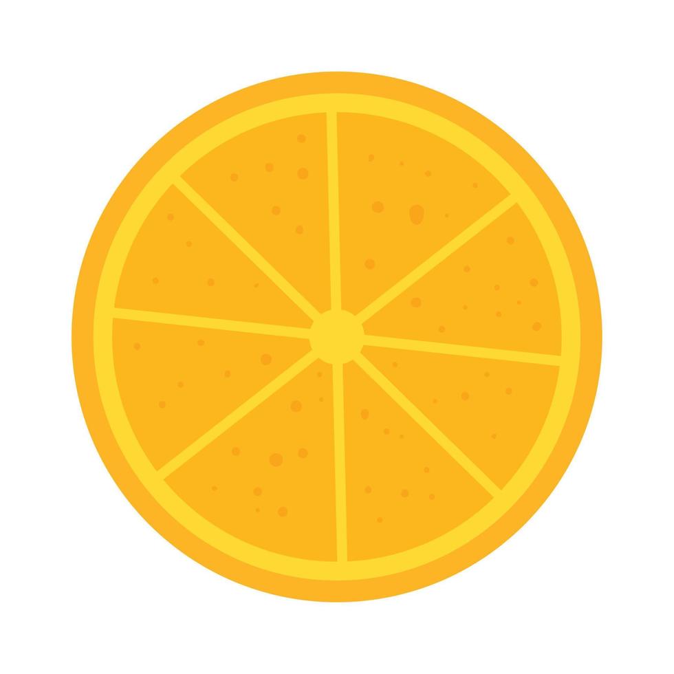 slice of orange fresh and healthy fruit, in white background vector