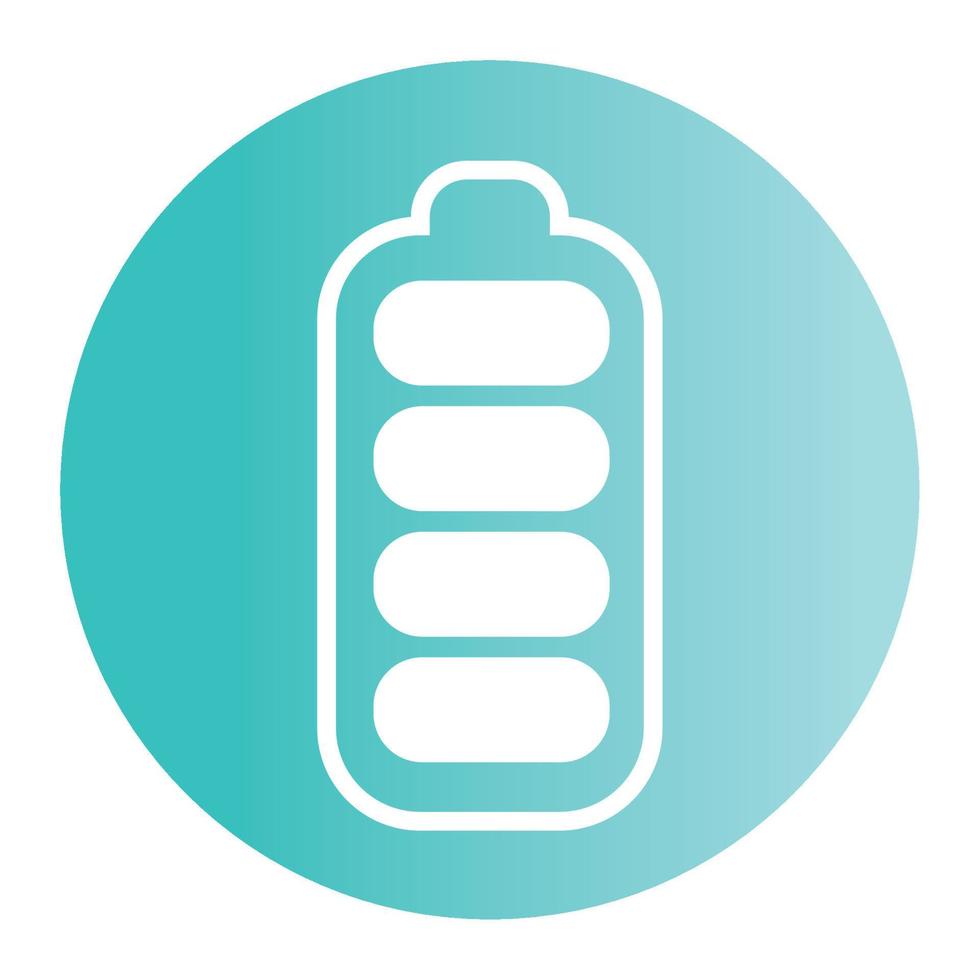 battery button icon, on white background vector