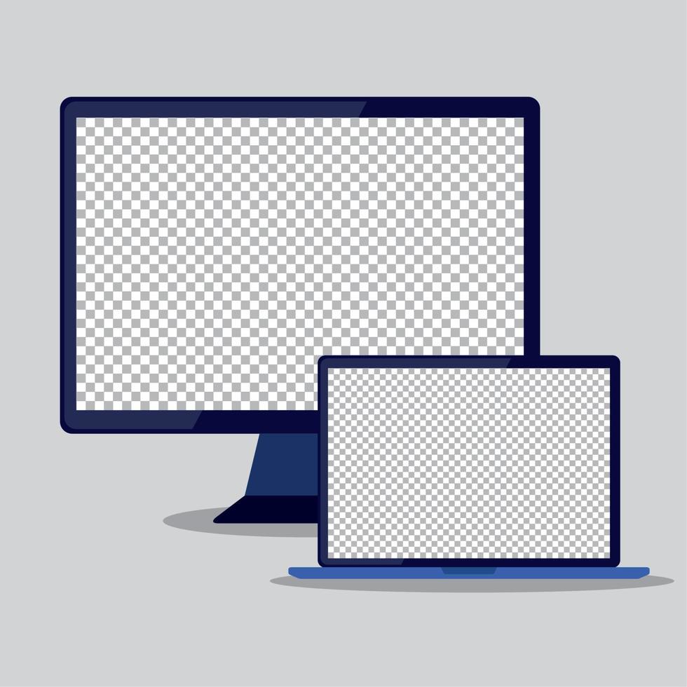 electronic devices, mockup device realistic, template for a content vector