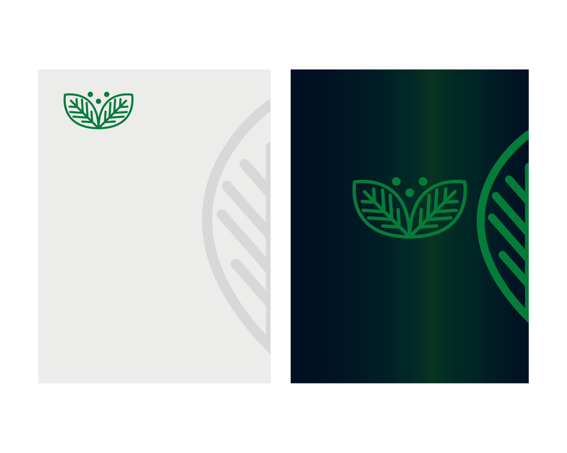 mockup document and brochure with sign of green company, corporate