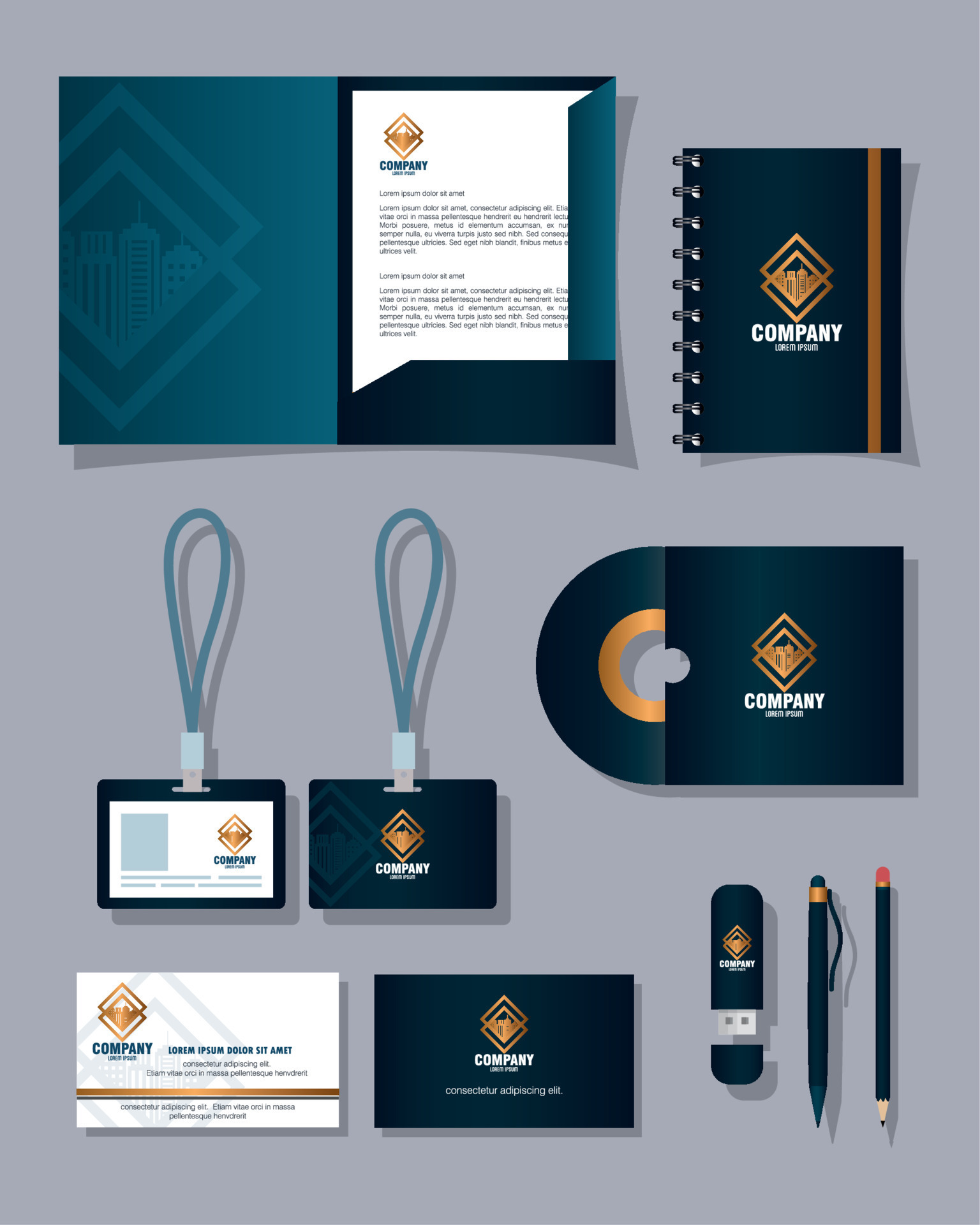 brand mockup corporate identity, mockup stationery supplies, black
