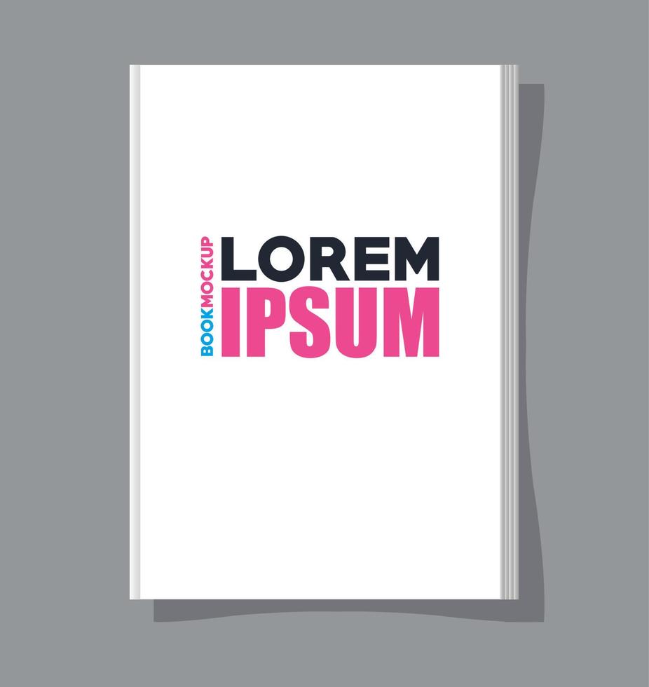 corporate identity branding mockup, mockup with books of covers white, purple and pink color vector