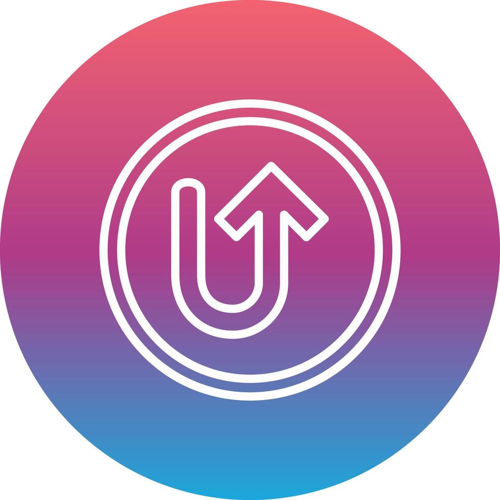 Turn Up Arrow Vector Icon