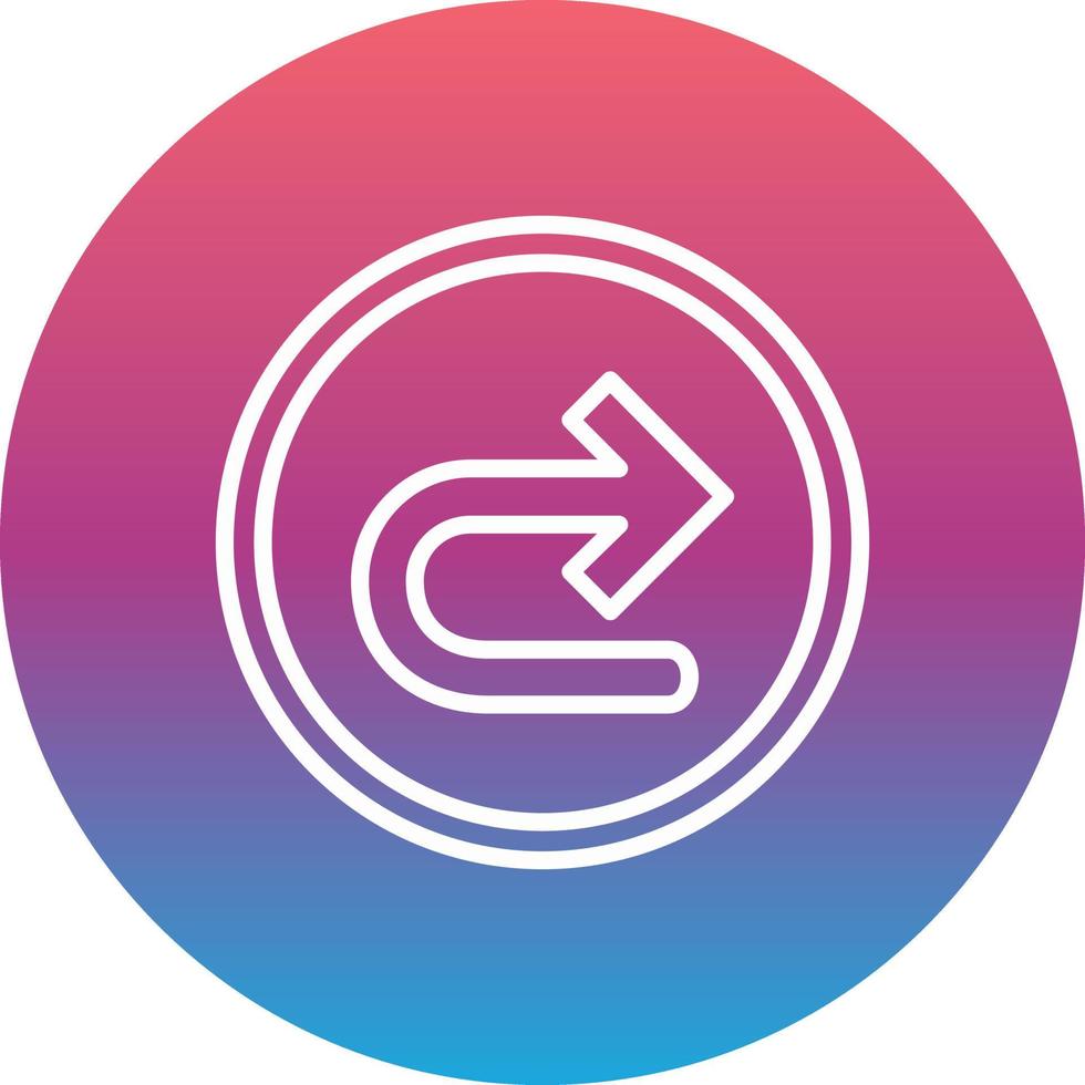 Turn Right Arrow Vector Icon