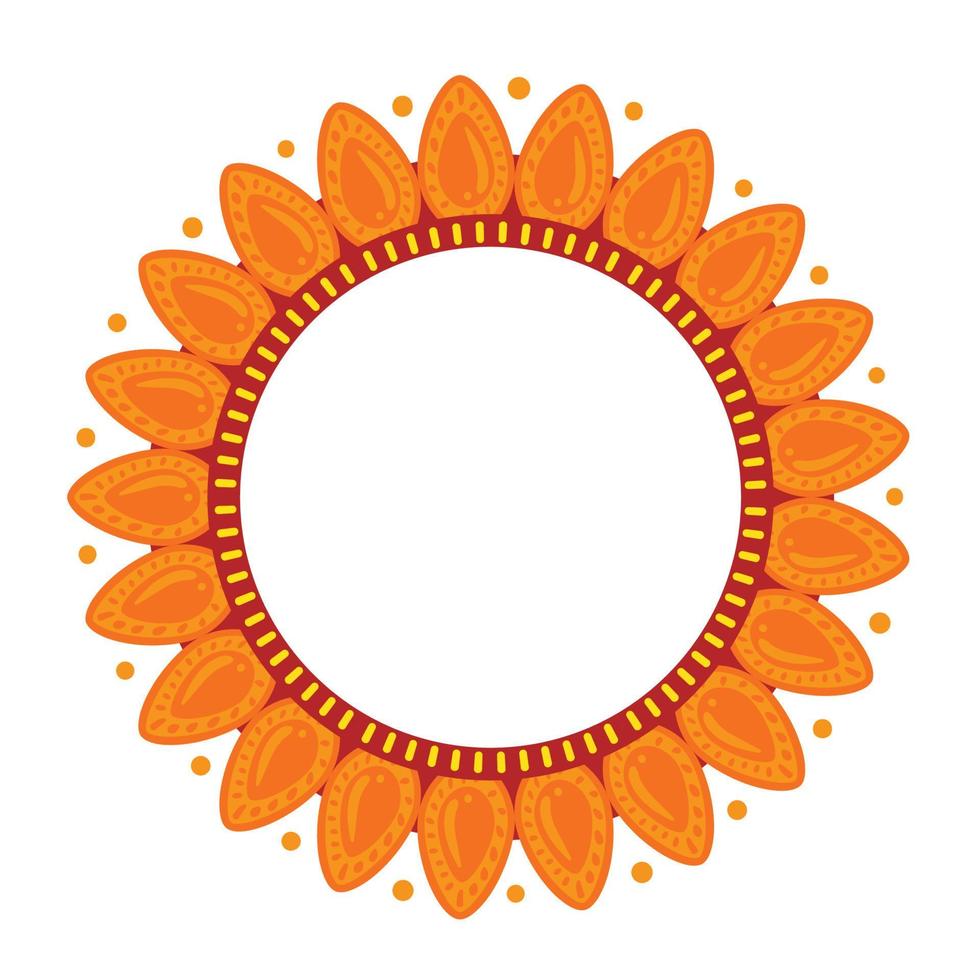 étnico floral mandala icono aislado decorativo vector