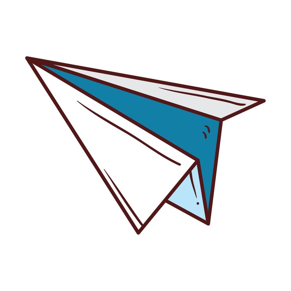 paper plane icon, airplane paper symbol vector