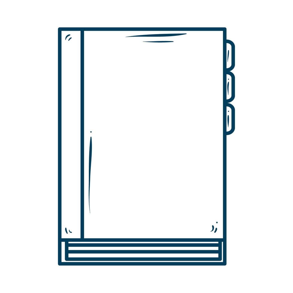 diary or planner, line style icon vector