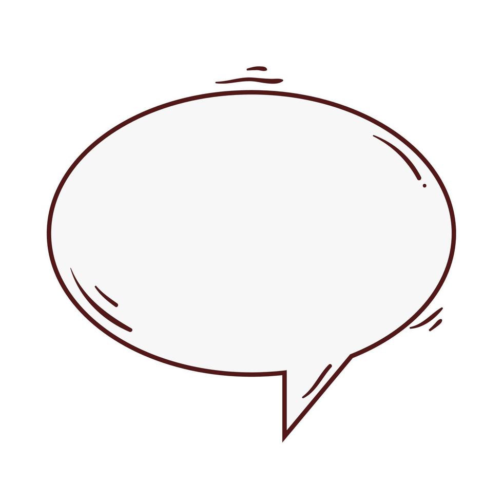 speech bubble icon, on white background vector