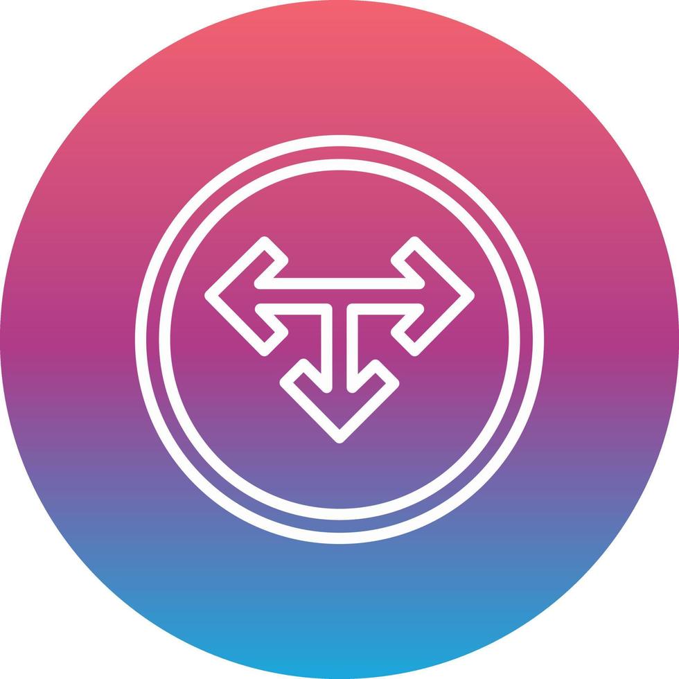 T Junction Vector Icon