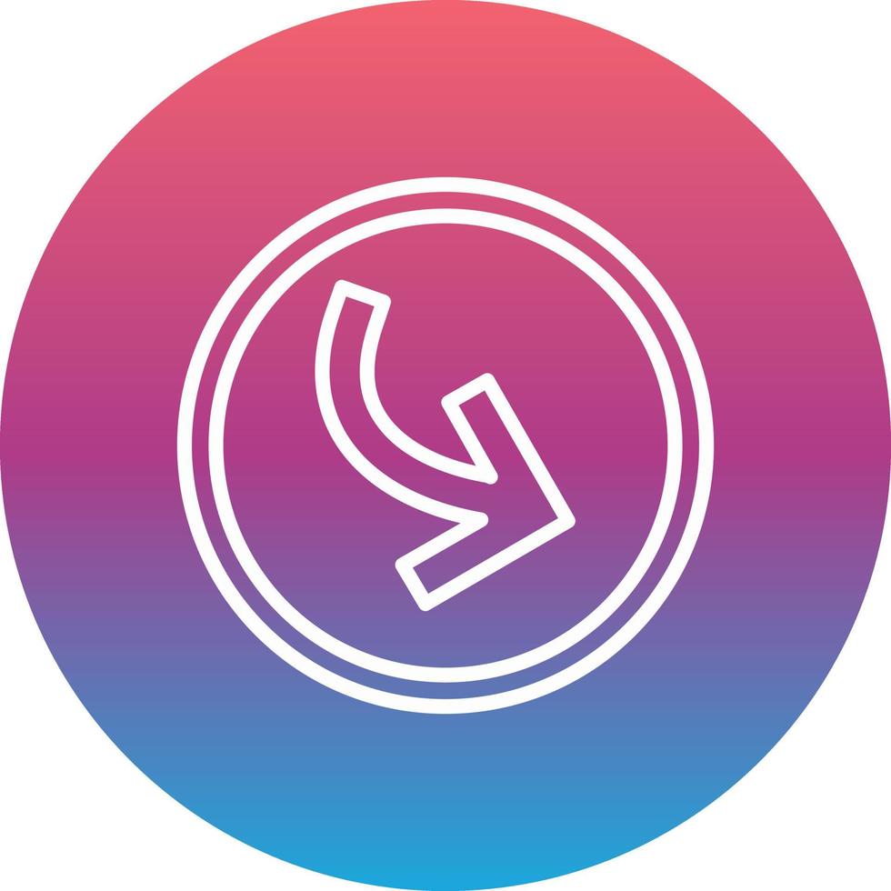 Down Right Arrow Vector Icon
