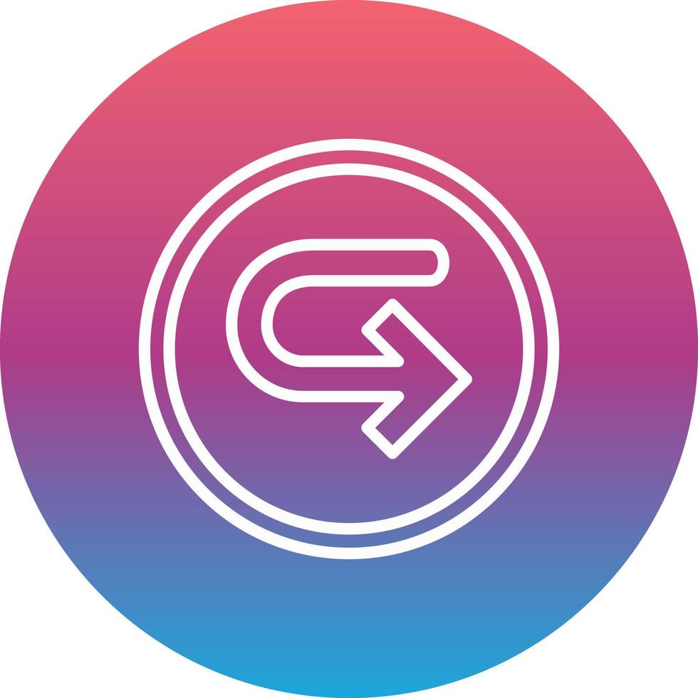 Turn Right Arrow Vector Icon