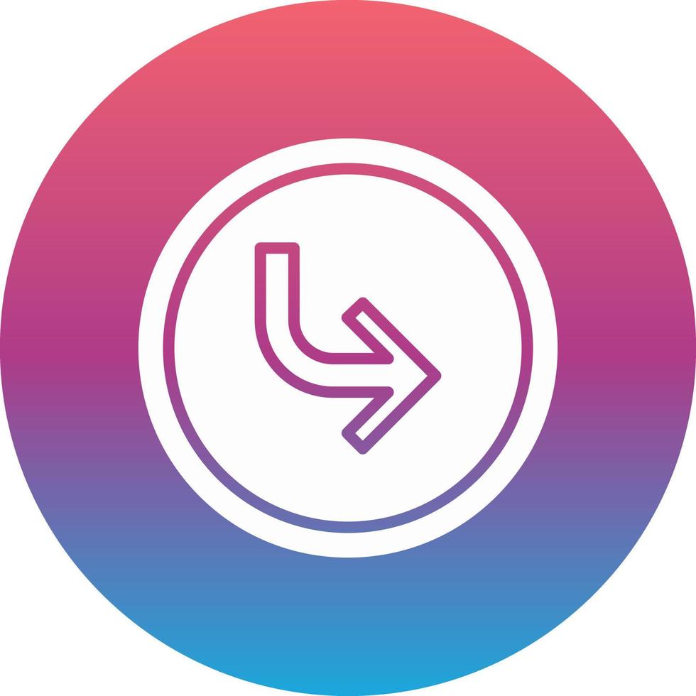 Turn Right Arrow Vector Icon