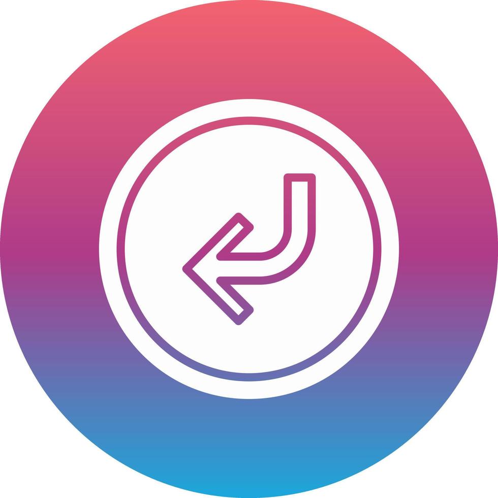 Turn Left Arrow Vector Icon