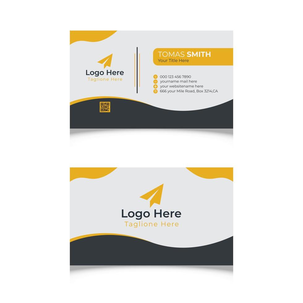 Modern business card template design vector