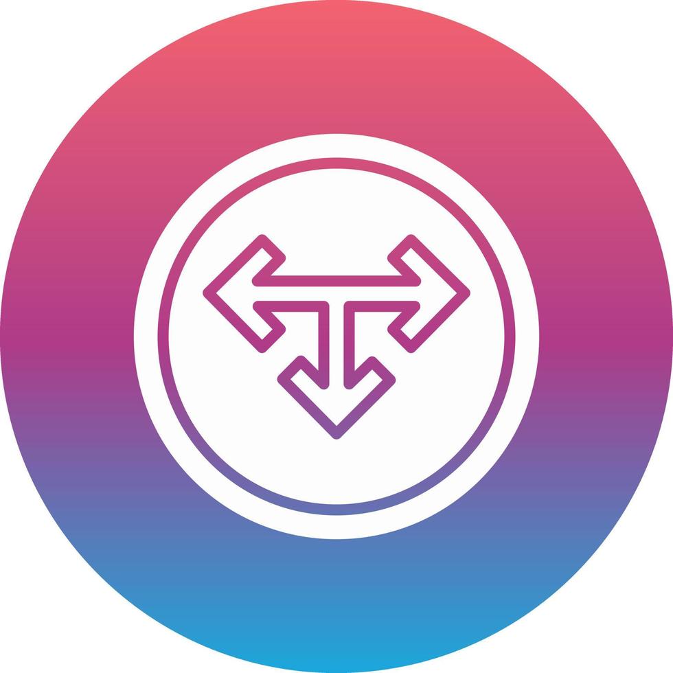 T Junction Vector Icon