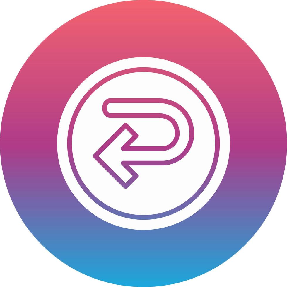 Turn Left Arrow Vector Icon