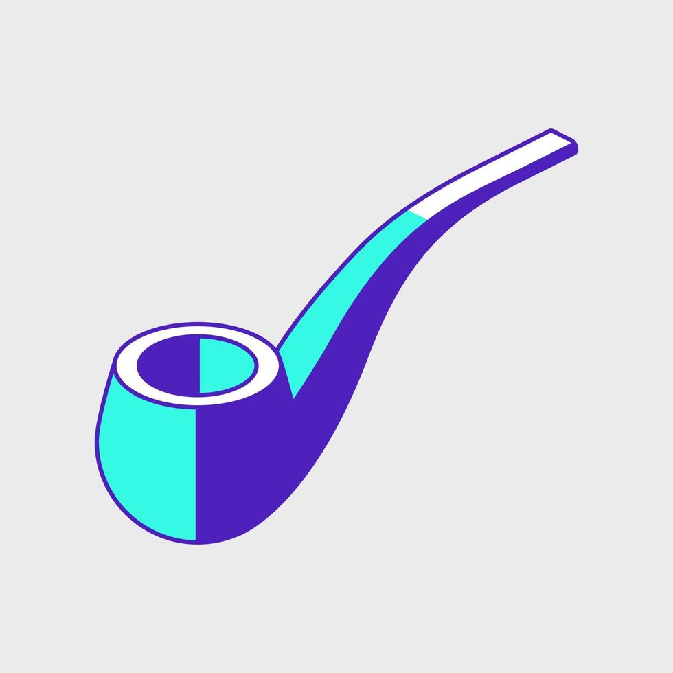 Smoking pipe isometric vector icon illustration