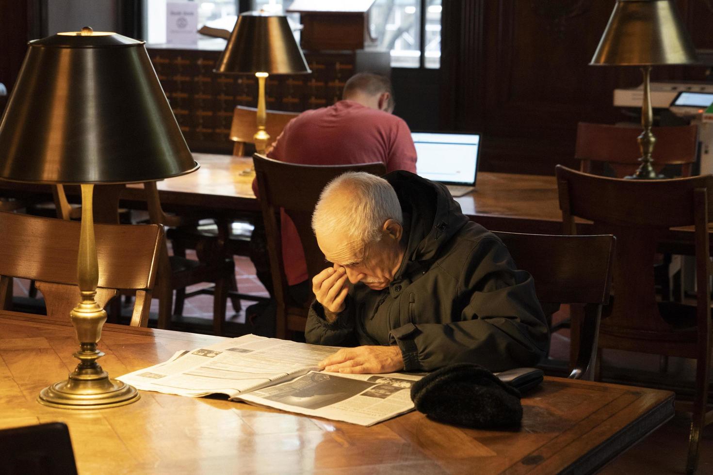 NEW YORK, USA - MAY 4 2019 - Interior of Public Library on 5th avenue photo