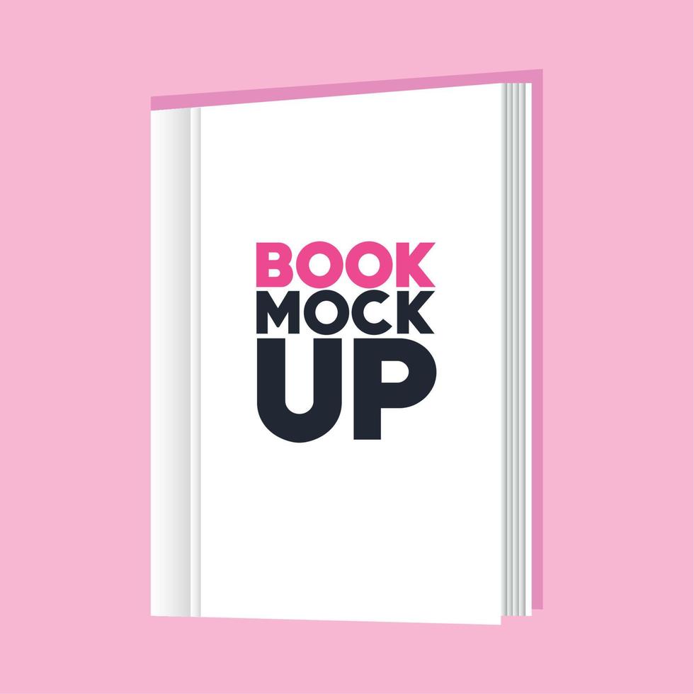 corporate identity branding mockup, mockup with book of cover white color vector