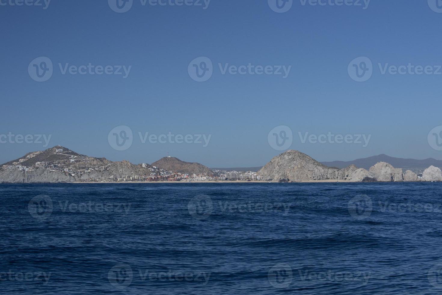 Cabo San Lucas view from Pacific ocean photo