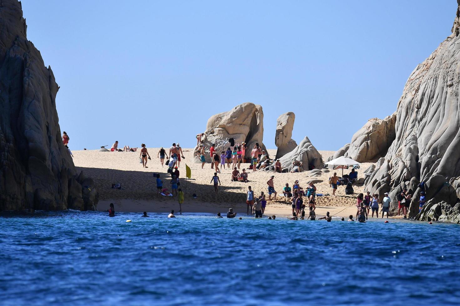 CABO SAN LUCAS, MEXICO - JANUARY 25 2018 - Cruise ship near the shore photo