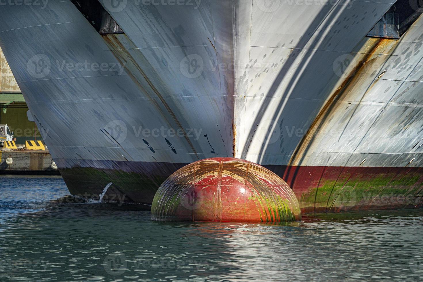 ship prow bow close up detail at sunset photo