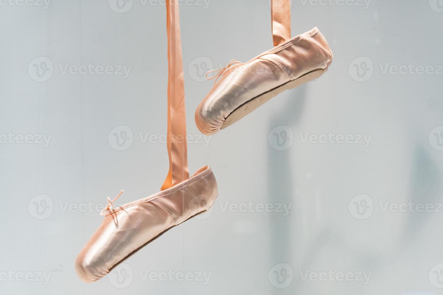 Ballet shoes isolated on white photo