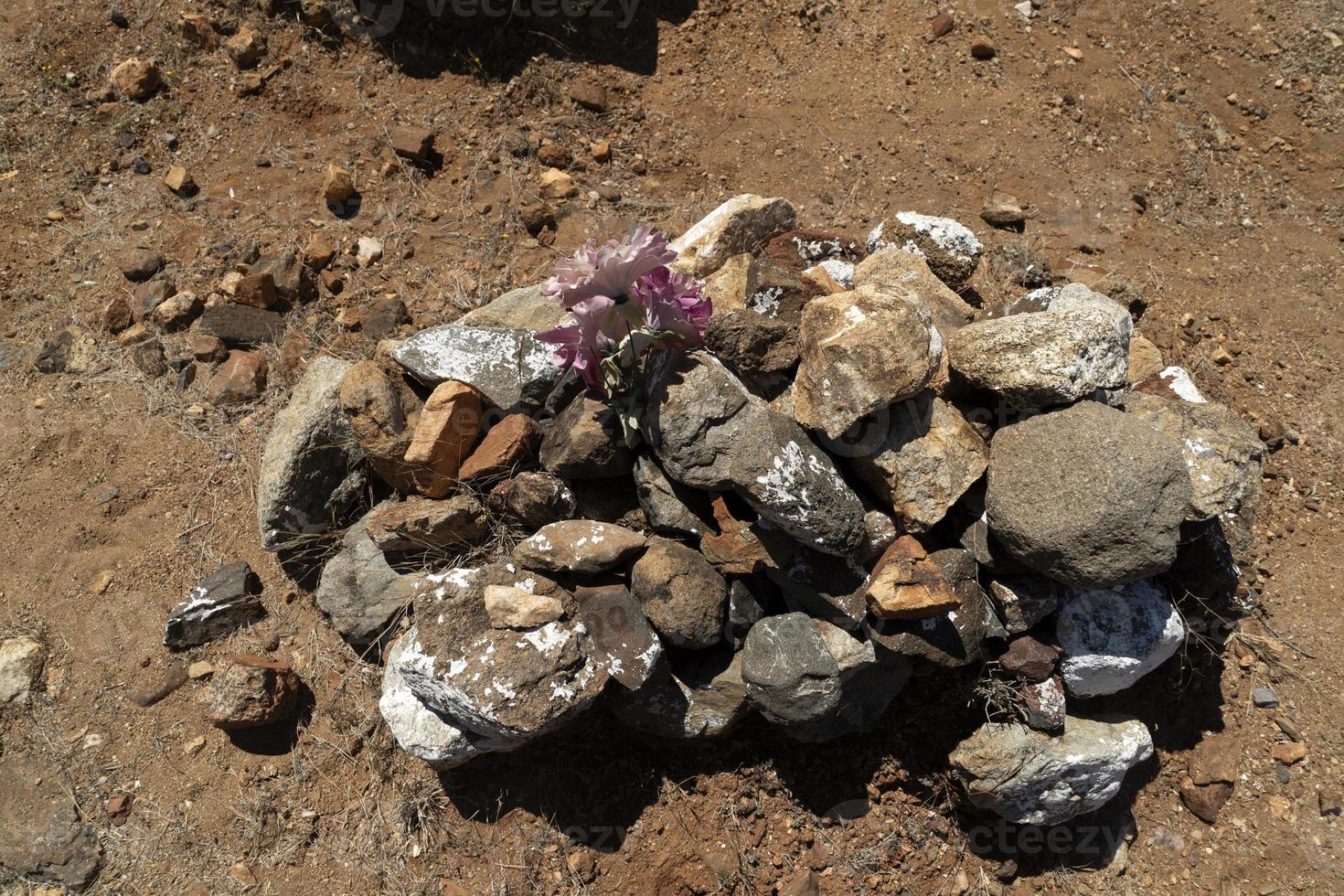 old mexican graveyard in el triunfo mining village baja california sur photo