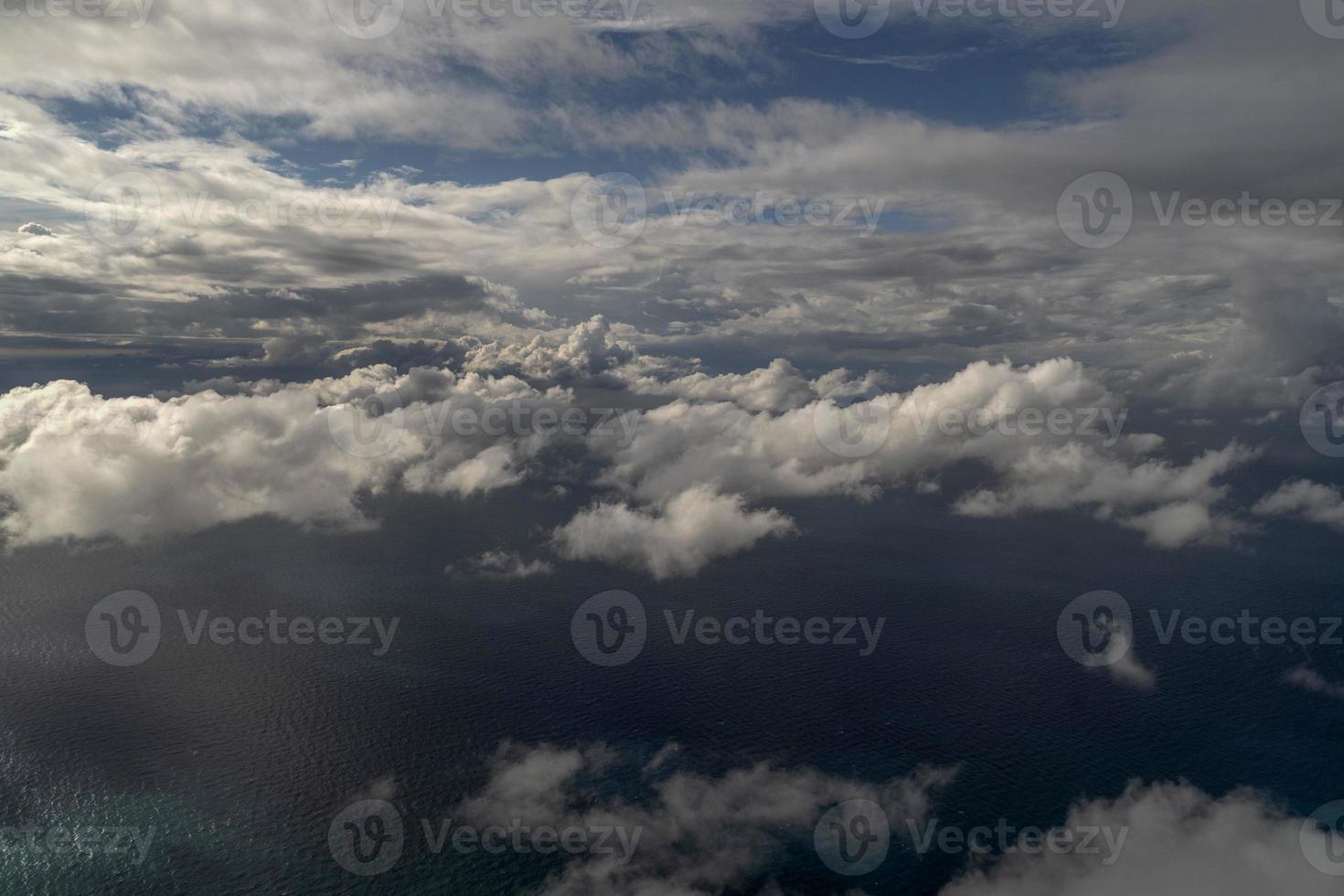 genoa aerial view before landing on cloudy day photo