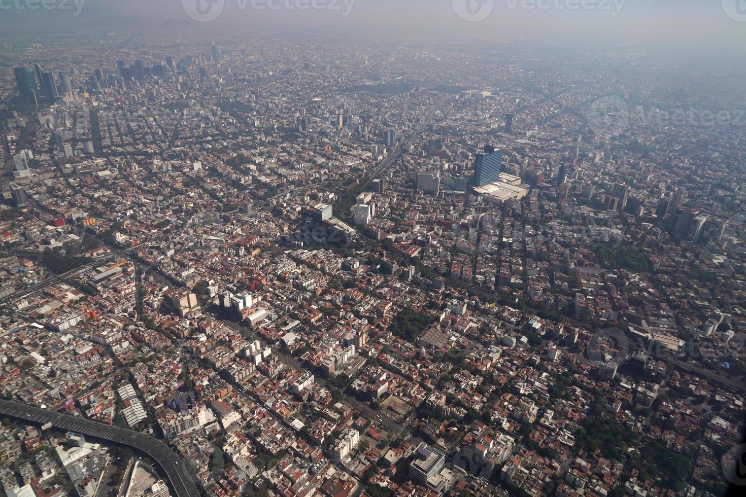 mexico city aerial view cityscape panorama photo