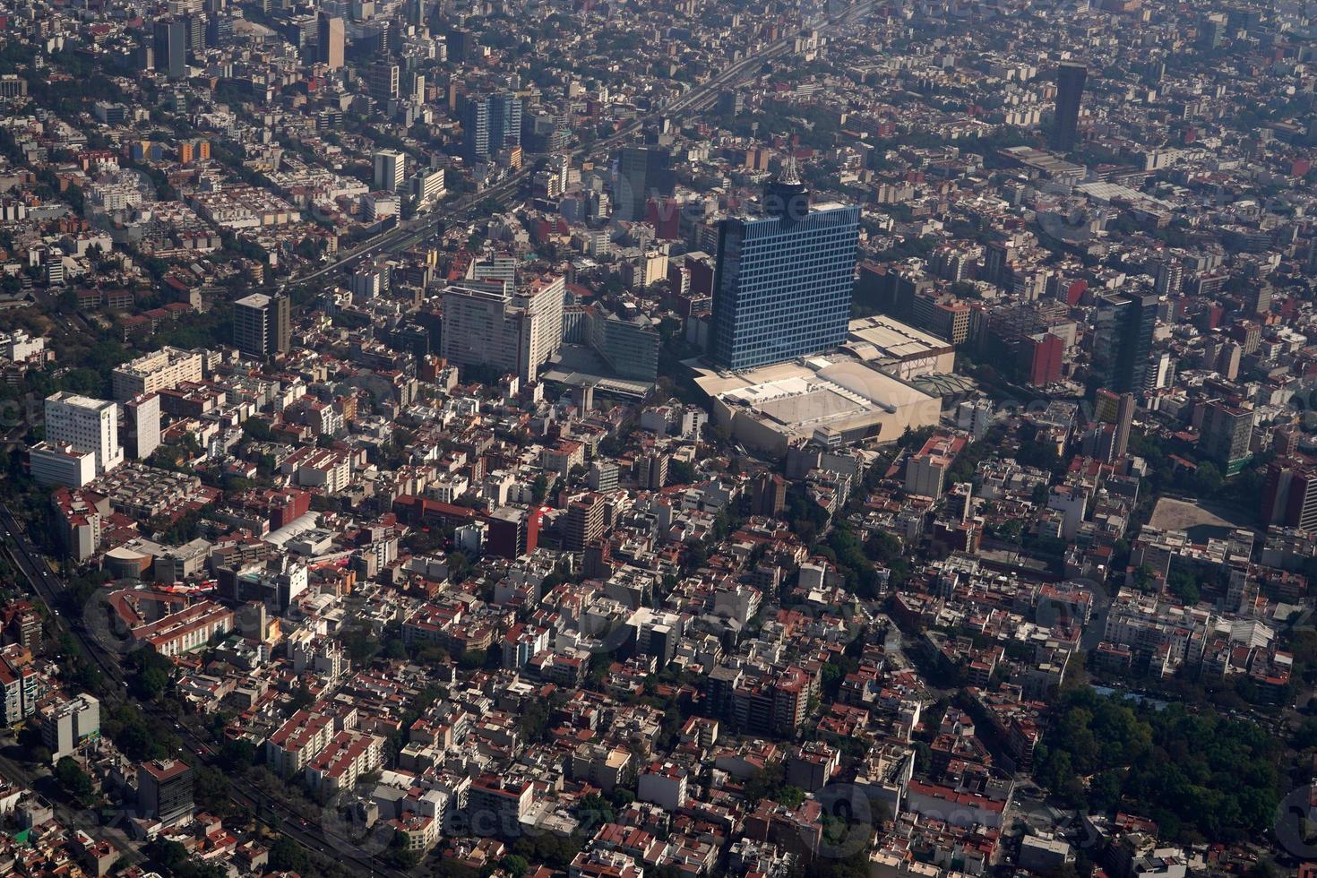 mexico city aerial view cityscape panorama photo