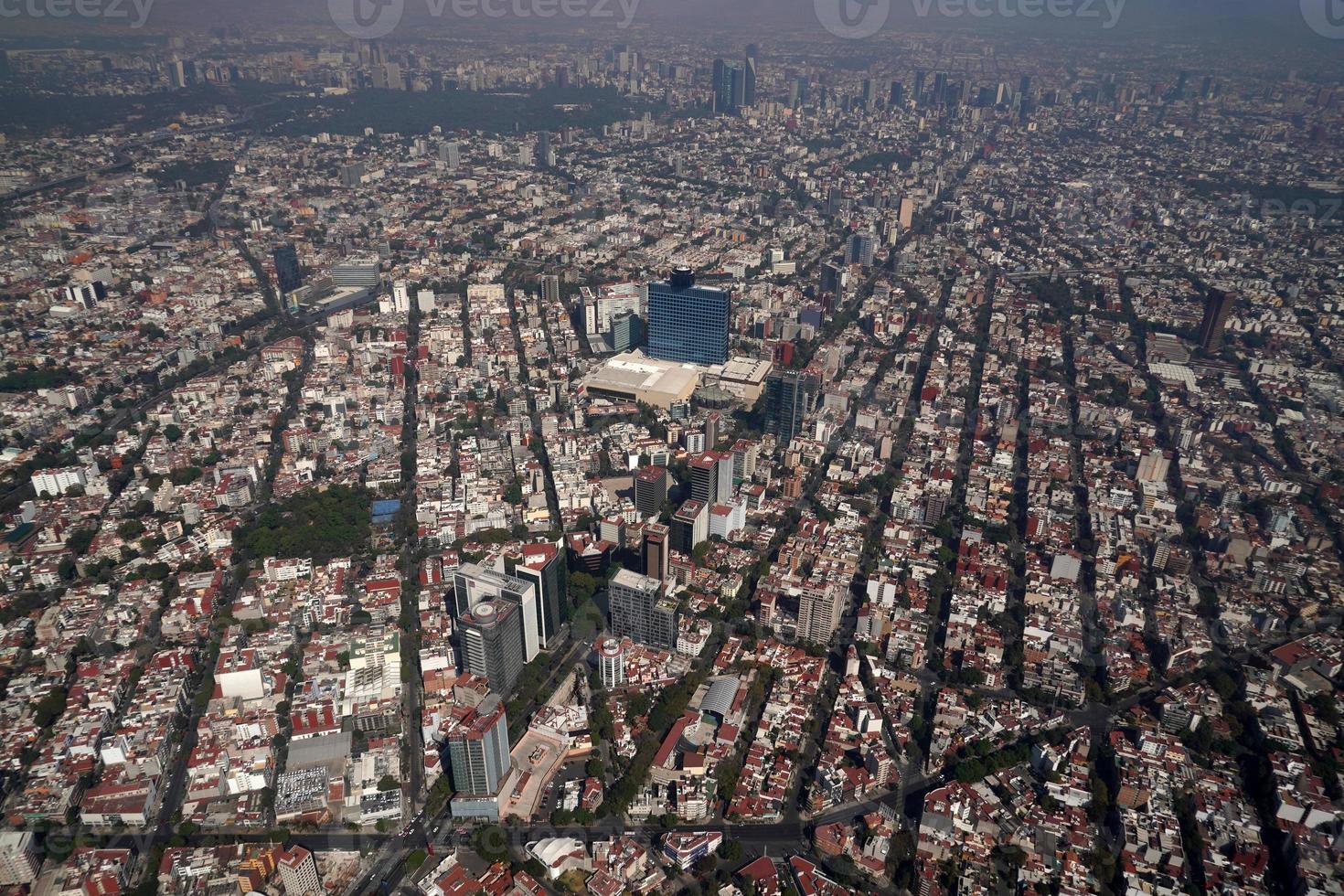 mexico city aerial view cityscape panorama photo