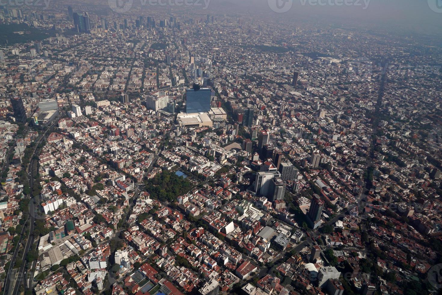 mexico city aerial view cityscape panorama photo