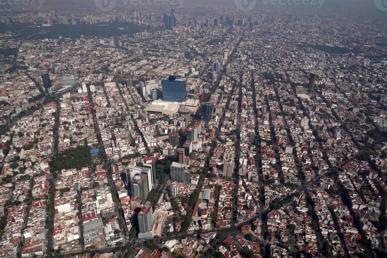 mexico city aerial view cityscape panorama photo
